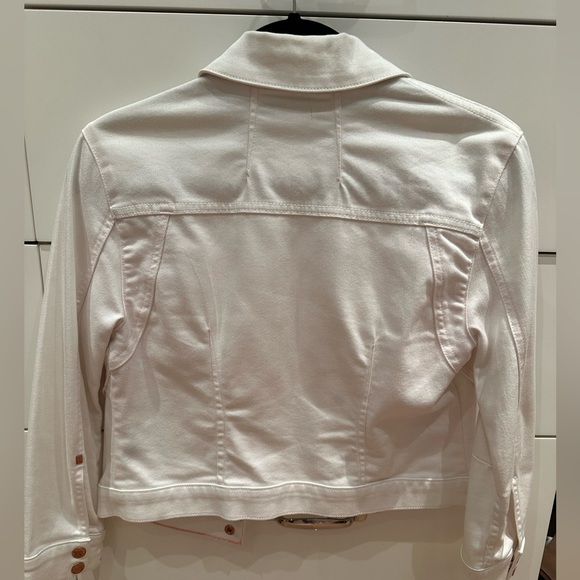 Genetic denim white jacket crop rose gold hardware XS - Picture 4 of 4